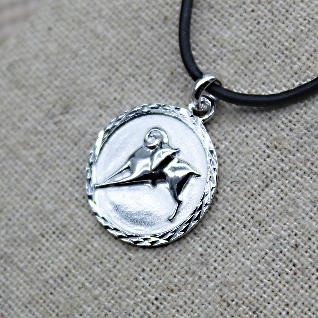 Aries Zodiac Sign 925 Silver Pendant With or Without Leather Cord ...