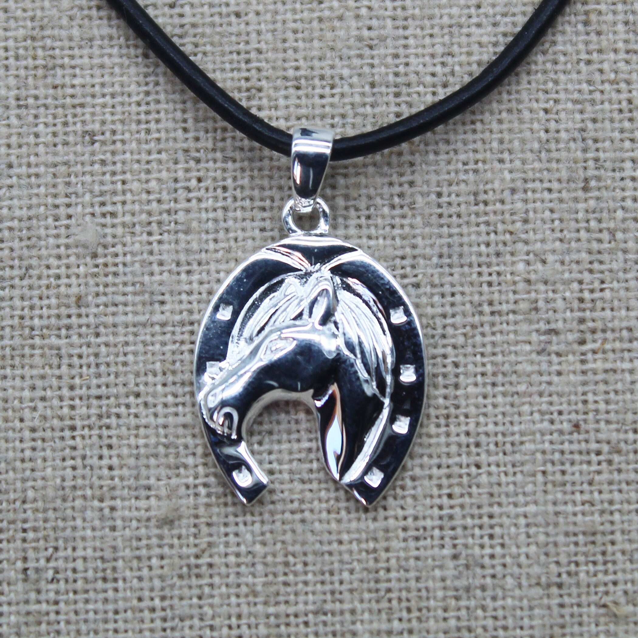 Pendentif En Argent 925 Fer à Cheval - Porte-bonheur, Neuf Avec étiquettes, Idéal Cadeau