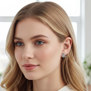 Puces d'Oreilles Chat Argent 925 | Boucles d'Oreilles Clous Félin Discret | Bijou Minimaliste Cadeau Amie des Chats