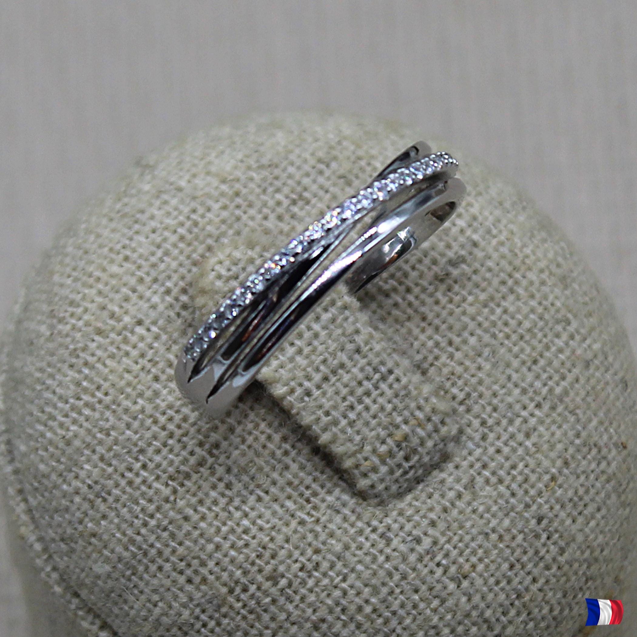 Bague Ancienne En Argent Massif - Taille 60 - Poids 3,6 G - Pierre Dure - Vintage