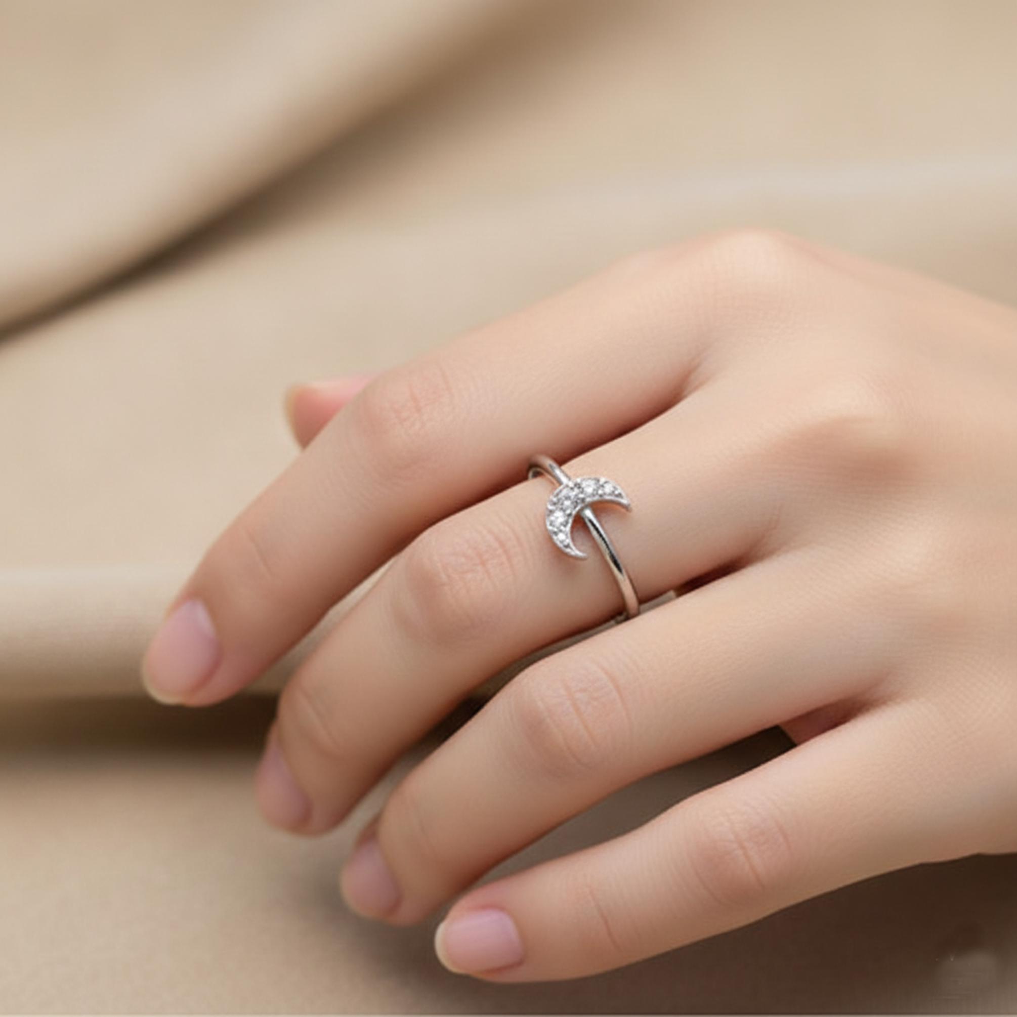 Bague En Argent 925 Avec 3 Zircons Blancs - Taille 62 - Occasion Comme Neuve