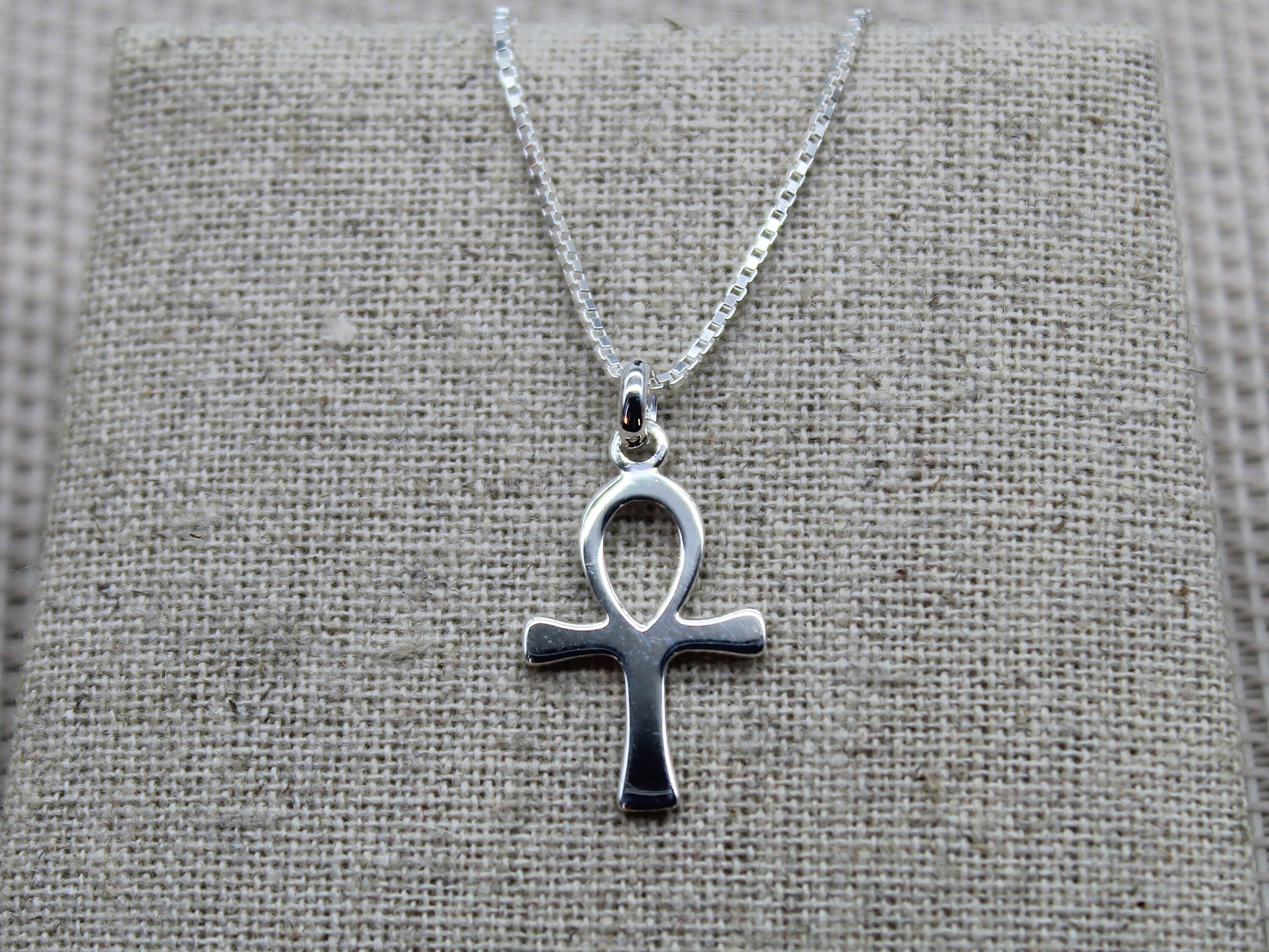 Ankh cross necklace best sale silver