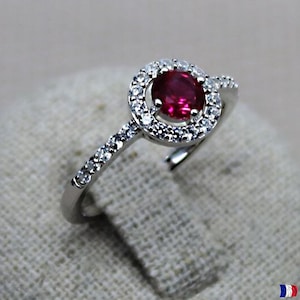 Ring i sterlingsilver med ljusrosa zirkon – Elegant tunn ring – Gåva till kvinnor