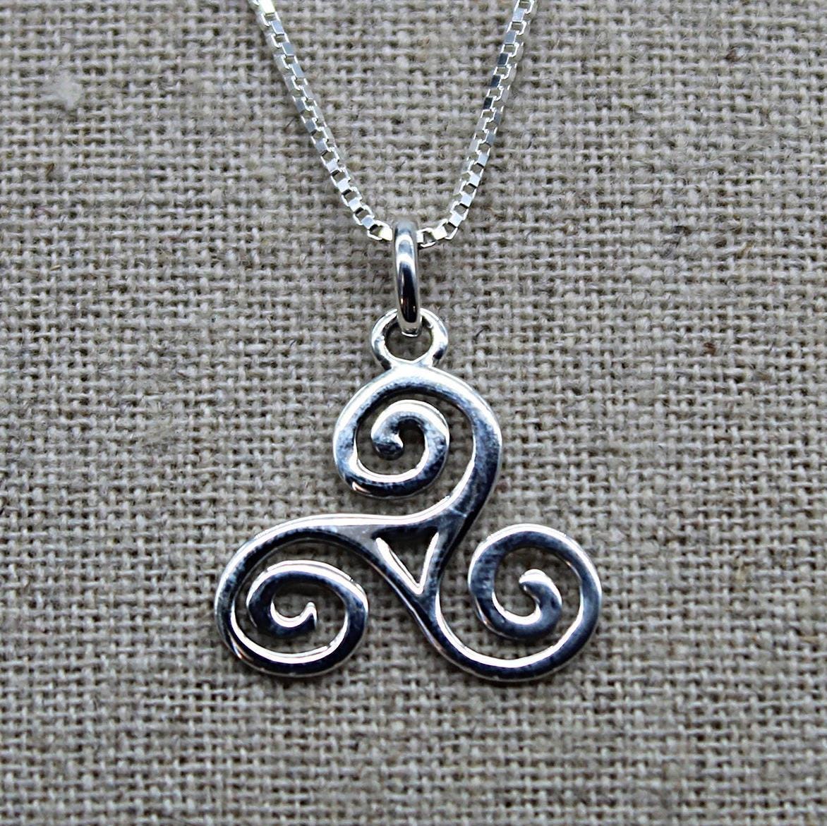 Pendentif Triskel En Argent Massif 925 - Neuf Avec étiquettes - Garanti