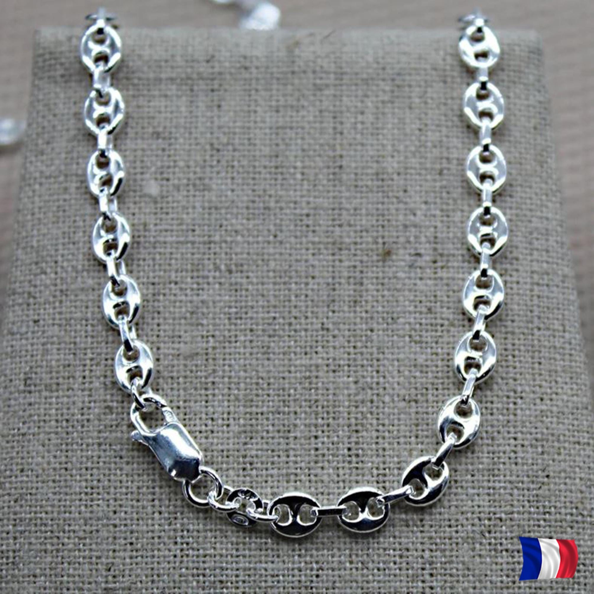 NKlaus Collana 42cm con catena di chicchi di caffè in argento sterling 925 larghezza: 3,5mm 9623