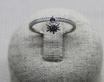Charm Ring, Silver Ring Women, Minimalist Ring, Zirconium Ring, Tassel Ring, Sun Ring, Cz Diamond Ring, Classic Jewelry, Silver Jewelry