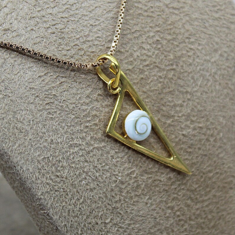 Stylized Corsican Pendant and Eye of Saint Lucia Gold Plated, Jewelry