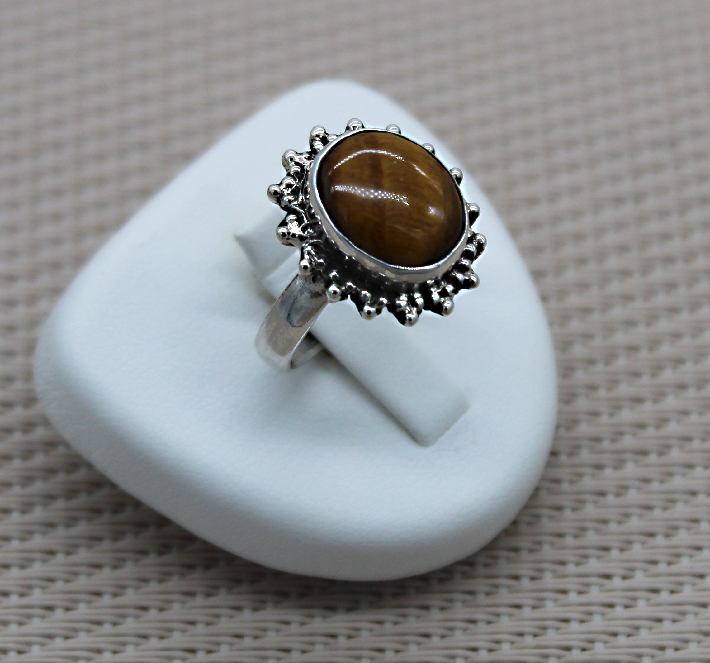 Bague œil De Chat Bague œil De Tigre Veritable Argent Sterling Bague œil De Chat Bague œil De Tigre Veritable Argent Sterling