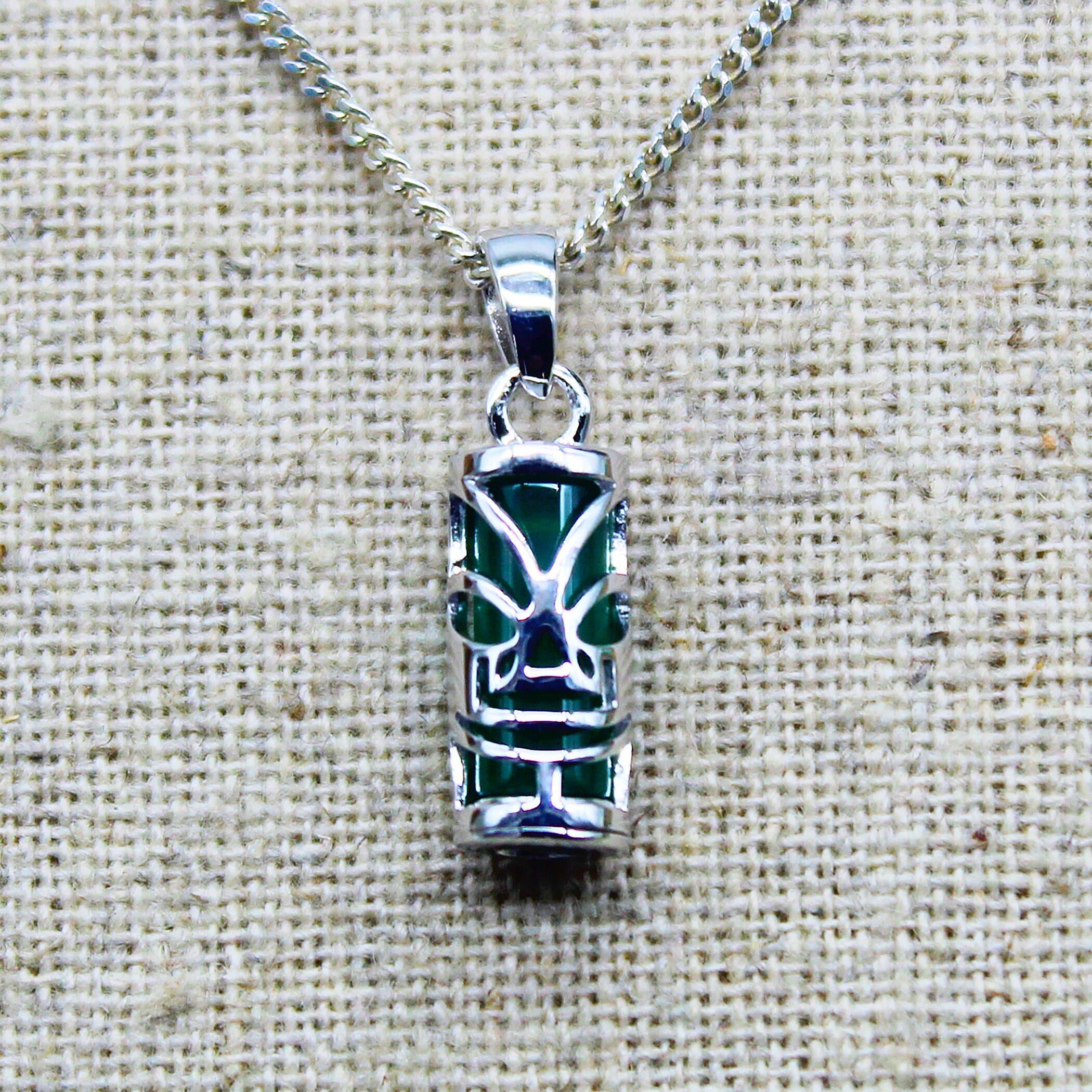 Collier pendentif Maori en etain Hey Tiki 2649-AD1B