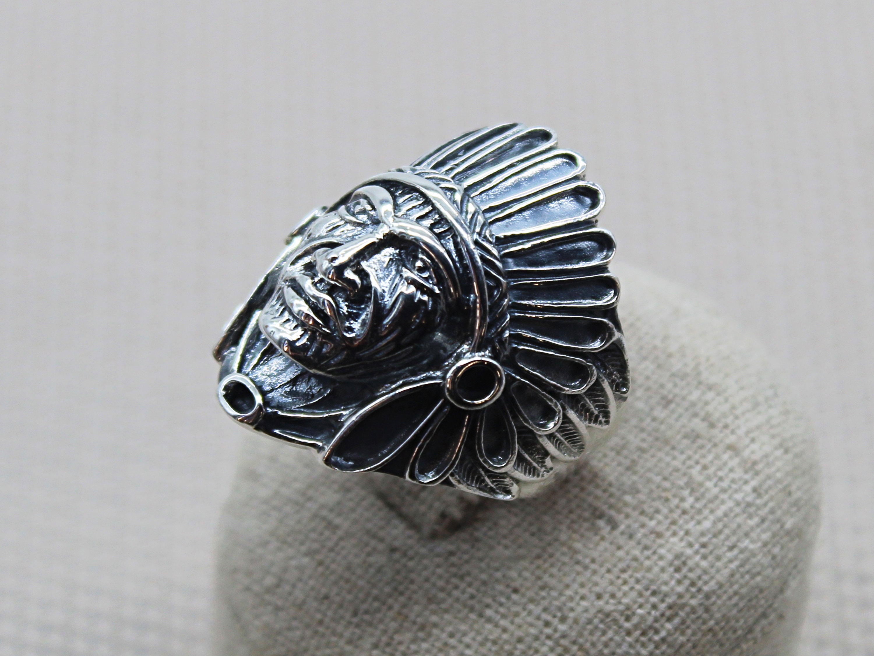 Silver indian head ring online