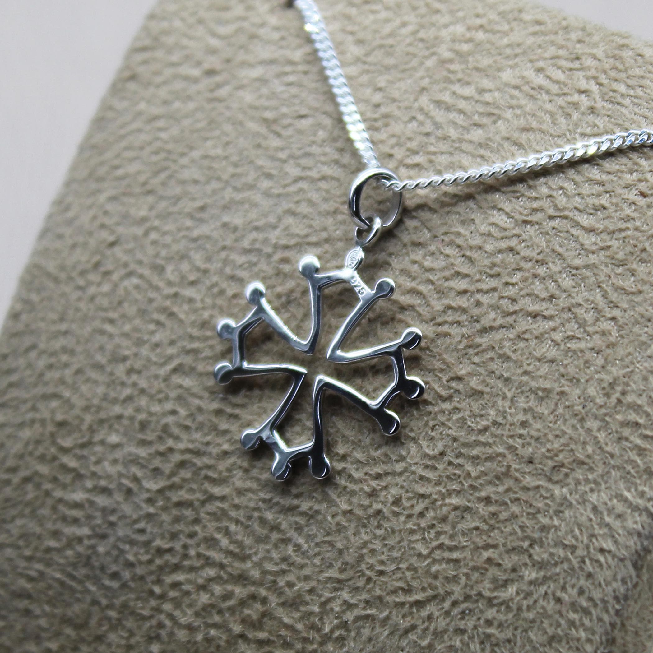 Pendentif Croix Occitane En Argent 925 Rhodié - Chaîne Optionnelle - Neuf Avec étiquettes - Mixte