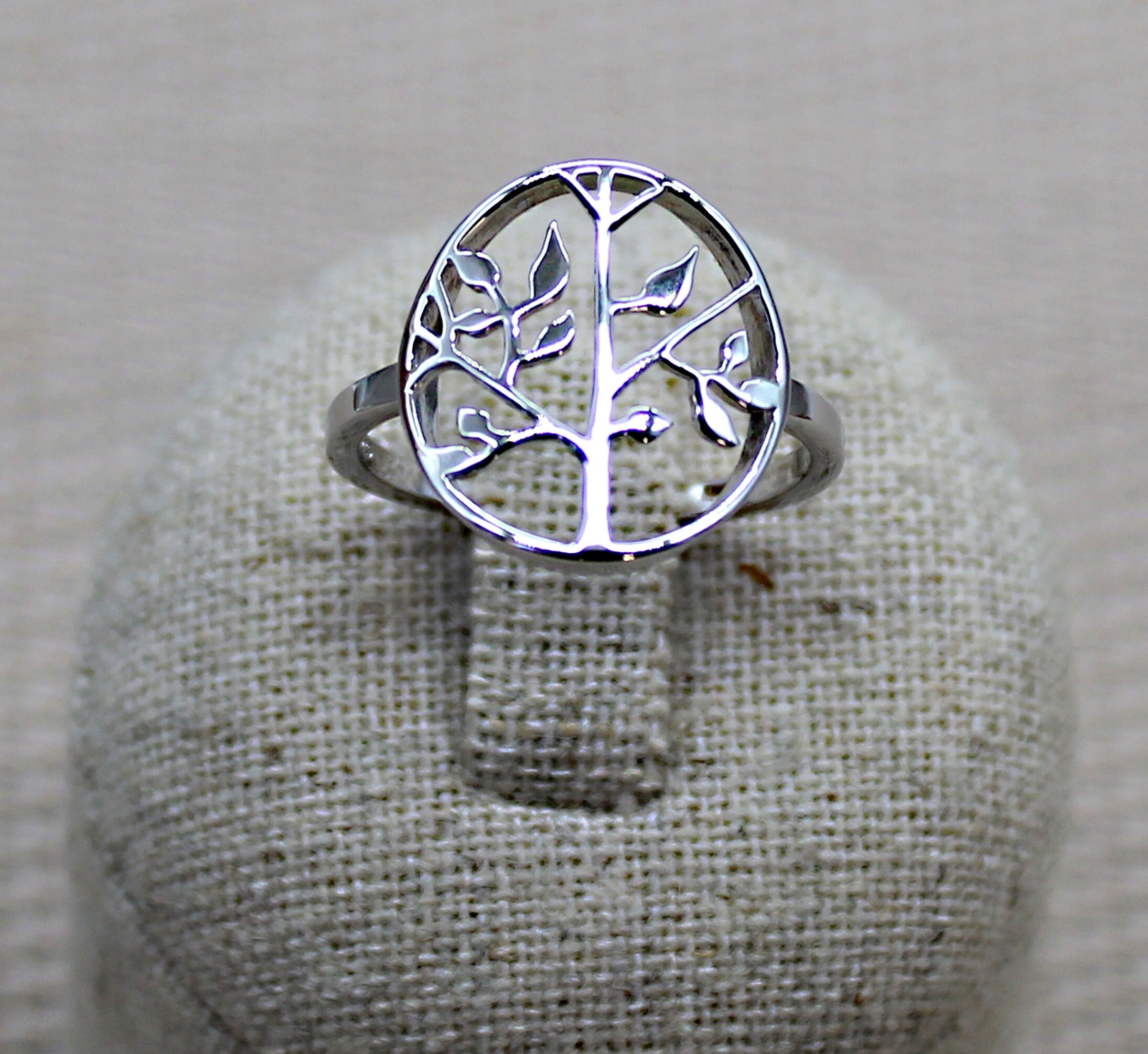 Tree of Life Wedding Ring in Titanium — Unique Titanium Wedding Rings