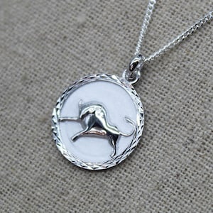 925 Sterling Silver Taurus Zodiac sign pendant, handmade Taurus astrological necklace, Baptism gift, Astrology jewelry for Women, Men