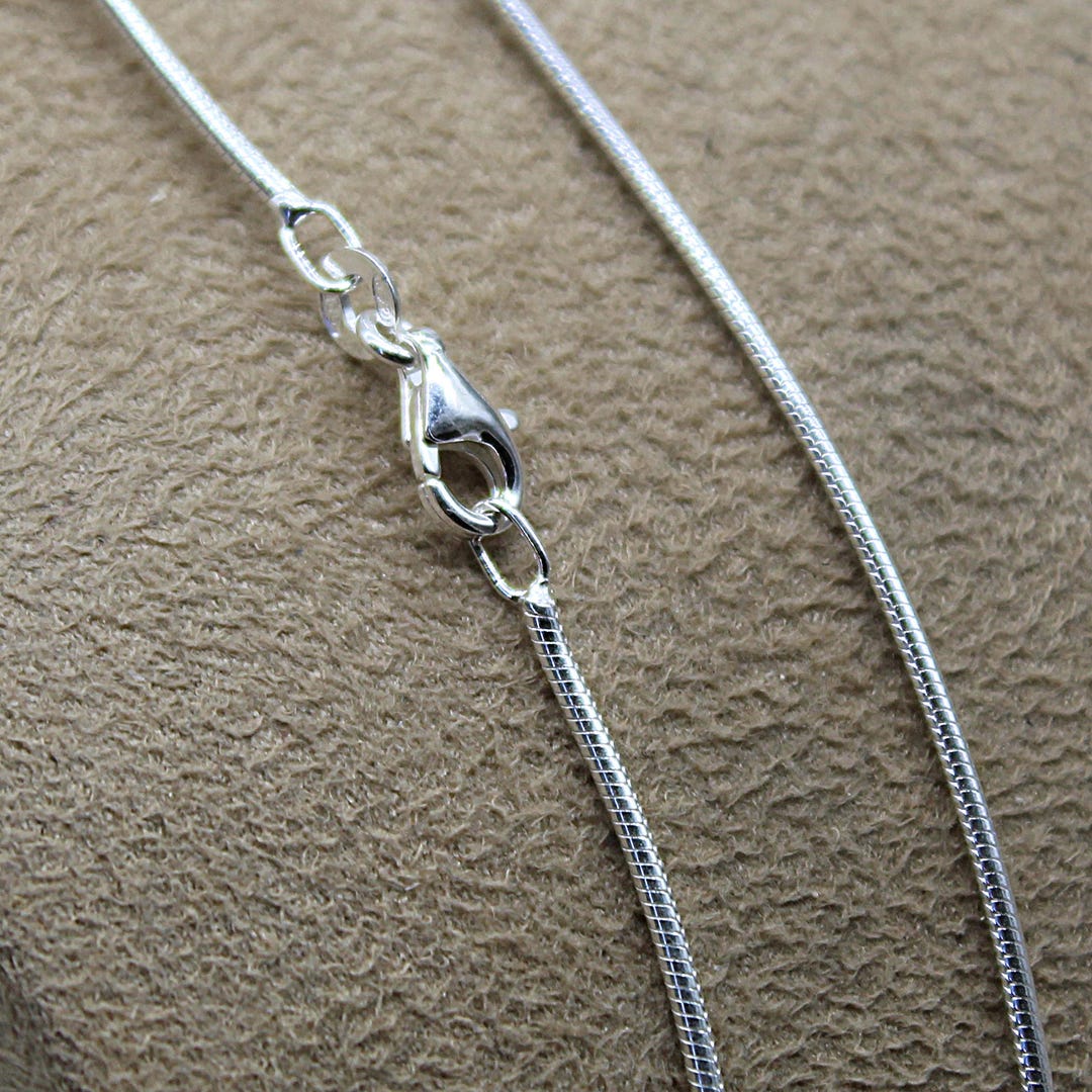 Snake Chain 925 Certified Silver. Necklace Men Women 45 50 60 Cm