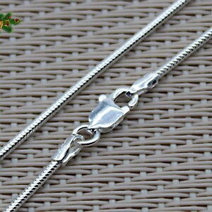 Snake Chain, Round Mesh Chain, Sterling Silver Chain, Delicate Chain, 15.74 inches Chain, 17.71 inches Chain, 19.68 inches Chain, Fine Chain image 10