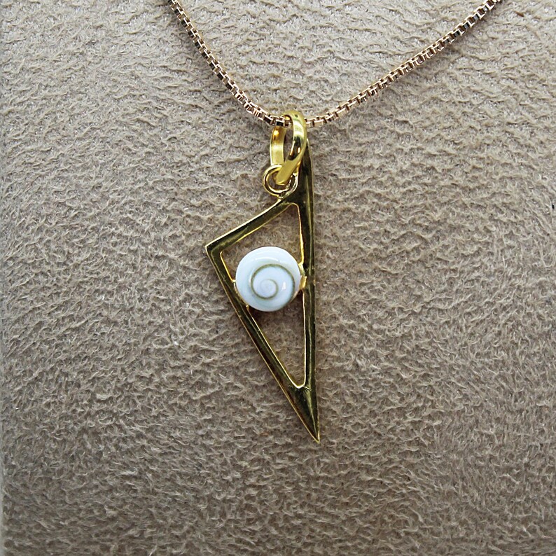 Stylized Corsican Pendant and Eye of Saint Lucia Gold Plated, Jewelry