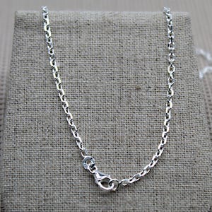 Kabelketting, 925 zilveren ketting, herenketting, damesketting, 45 cm ketting, 50 cm ketting, 55 cm ketting, 60 cm ketting, zilveren sieraden