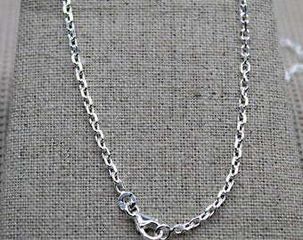 Sterling Silver Forçat Chain 925 – Men&#39;s and Women&#39;s Chain – 45 to 60 cm – Solid Silver Necklace for Pendant