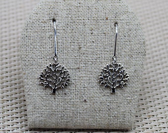 Tree of Life Silver Earrings, handmade jewelry for her