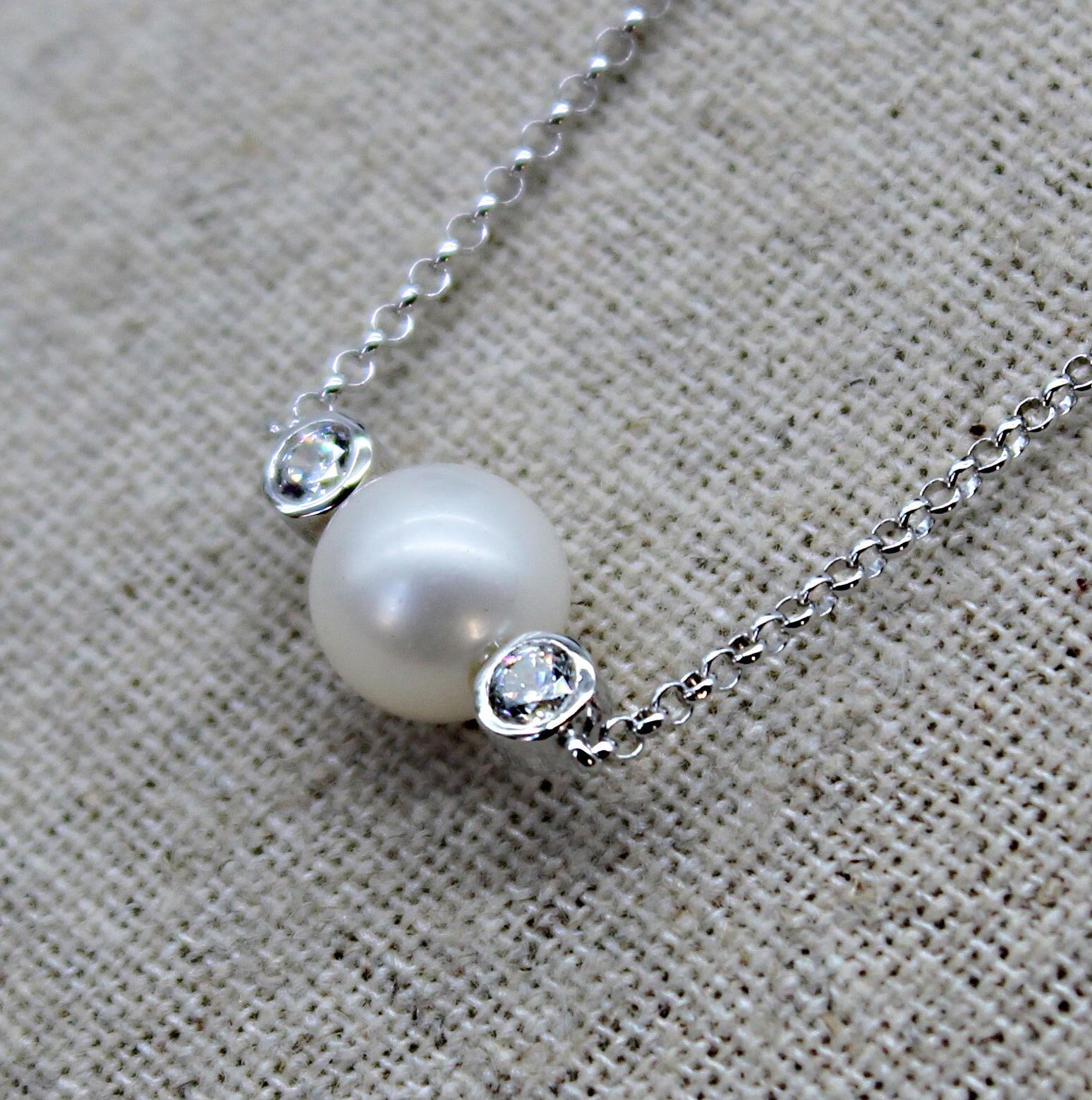 Collana Infinity in argento con zirconi cubici, collana a catena in argento sterling 925 rodiato, collana Infinity in argento con diamanti per donna - Italia