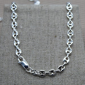 Collier Grains de Café, Chaîne Grain de Café, Chaîne Argent, Grosse Chaîne, Chaîne 45 cm, Chaîne 50 cm, Chaîne 55 cm, Chaîne 60 cm image 1