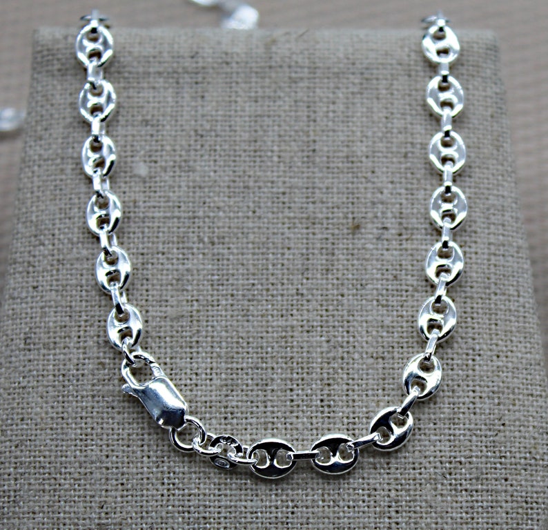 Collier Grains de Café, Chaîne Grain de Café, Chaîne Argent, Grosse Chaîne, Chaîne 45 cm, Chaîne 50 cm, Chaîne 55 cm, Chaîne 60 cm image 1