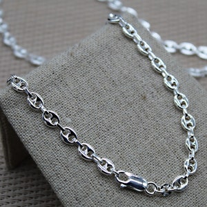 Collier Grains de Café, Chaîne Grain de Café, Chaîne Argent, Grosse Chaîne, Chaîne 45 cm, Chaîne 50 cm, Chaîne 55 cm, Chaîne 60 cm image 5