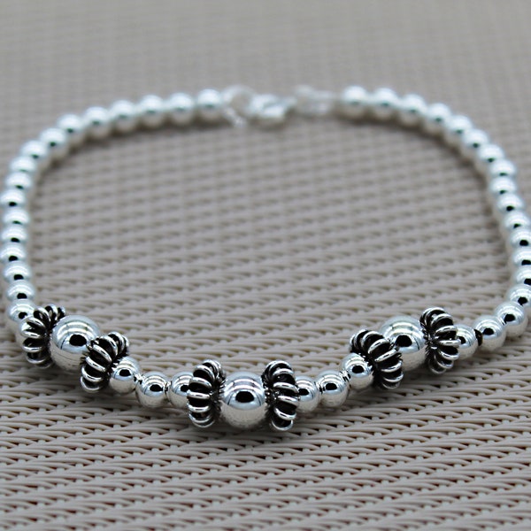 925 silver bracelet bohemian style, handmade jewelry for her, gift idea