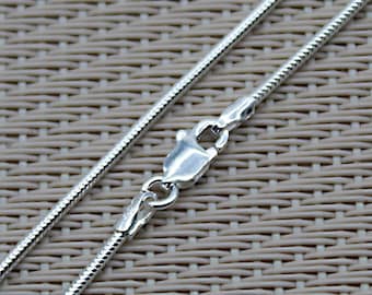 Catena serpente, Catena maglie tonde, Catena argento sterling, Catena delicata, Catena 40 cm, Catena 45 cm, Catena 50 cm, Catena 1,2 mm