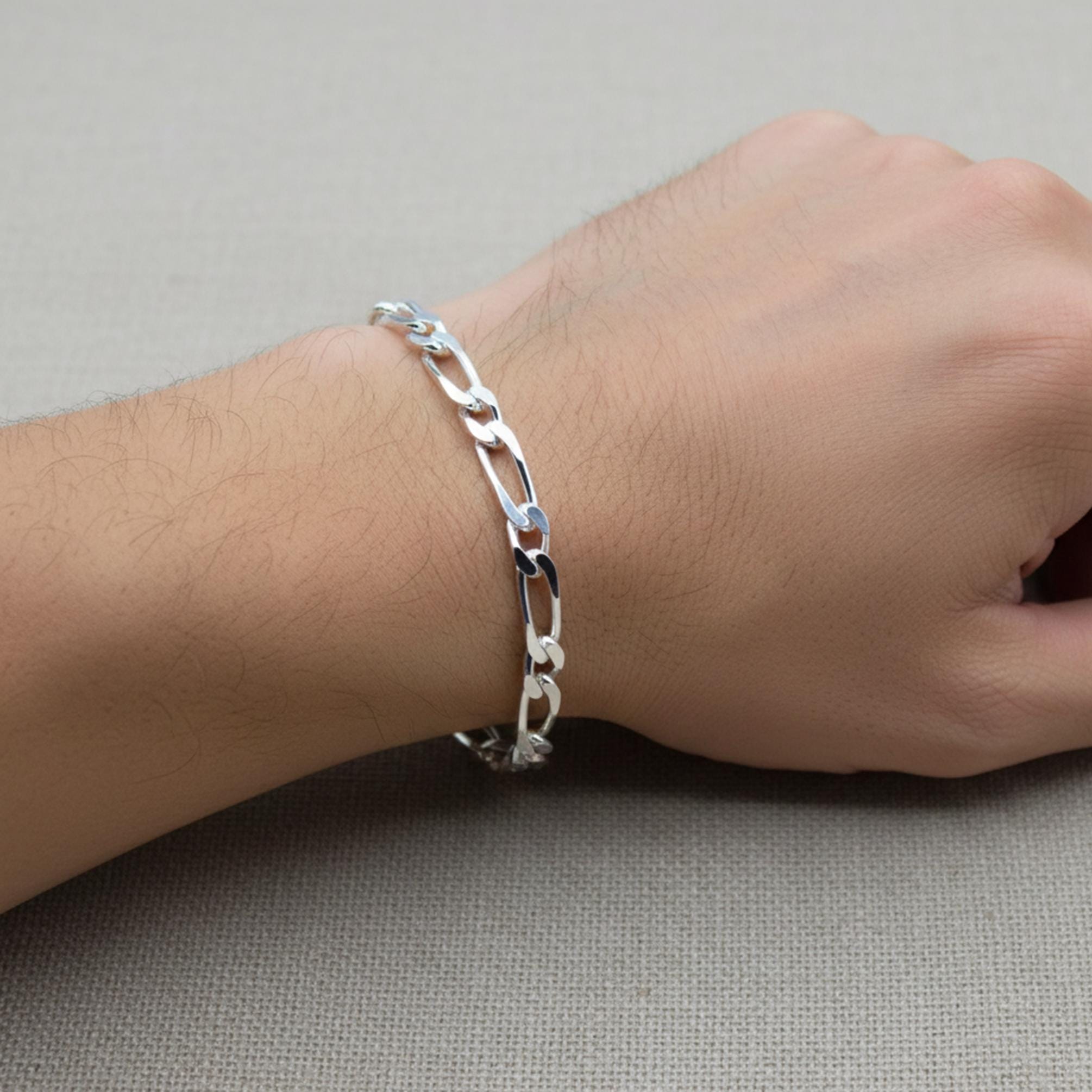 Bracelet en argent massf 925/1000 malle torsadée - avec écrn et