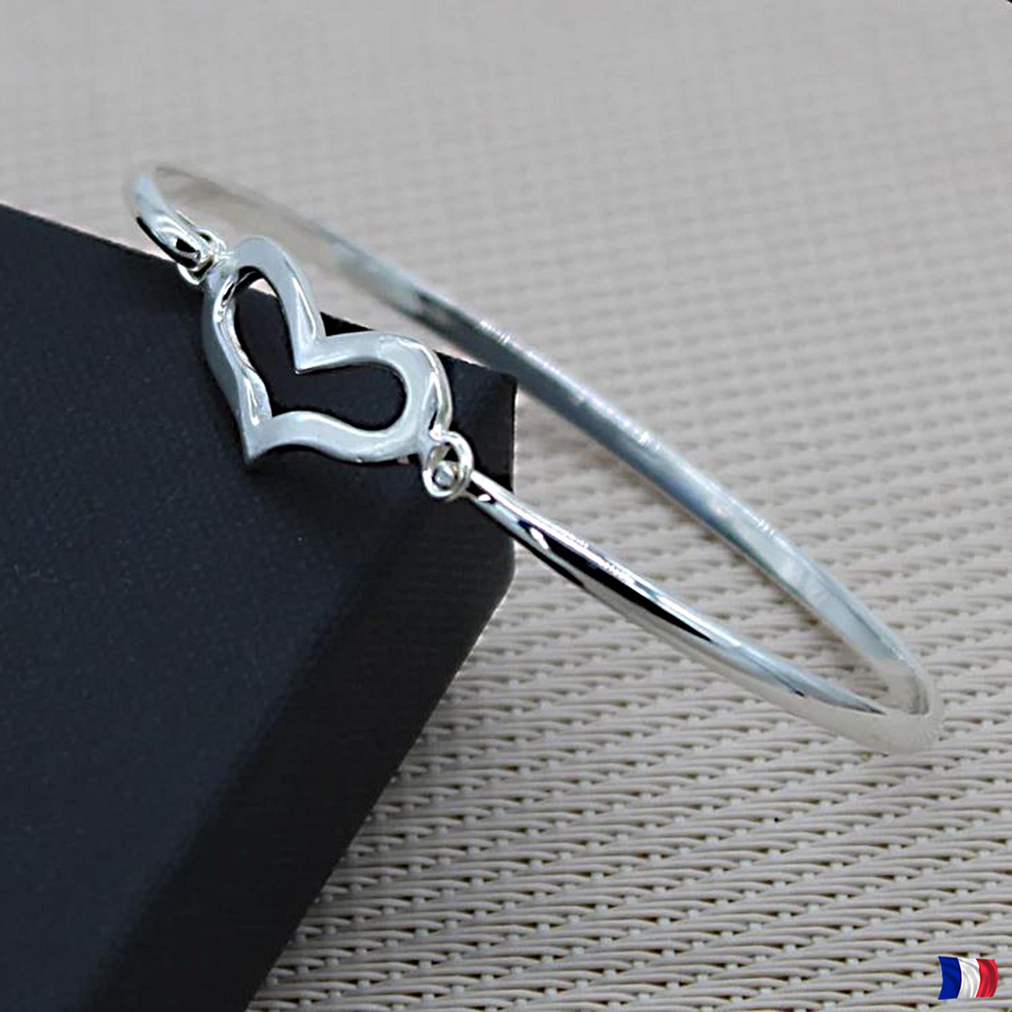 bracciale donna con ciondoli cuori e stelle in argento 925