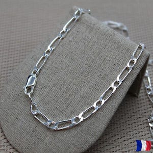 Catena a maglia di cavallo, catena in argento sterling, collana a catena da uomo, catena di gioielli, catena da 55 cm, catena da 60 cm