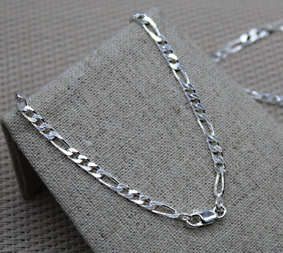 Figaro Chain Sterling Silver Chain Mens 