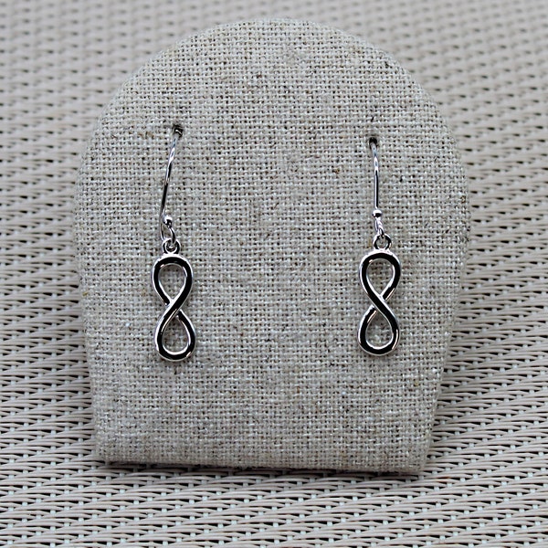 Boucles d'oreilles Infini, Boucles d'oreilles en Argent, Boucles d'oreilles Pendantes, Boucles d'oreilles Fines, Bijoux de Mode