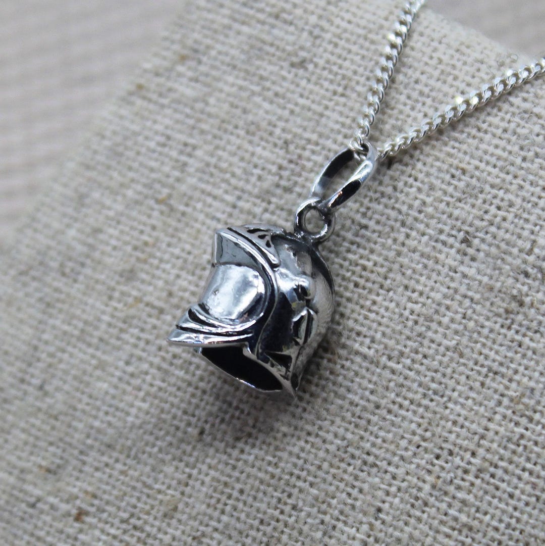 Pendentif Pompier En Argent 925 - 12x9mm - Laqué Rouge/noir/jaune - Pour Enfant - Boîte Cadeau