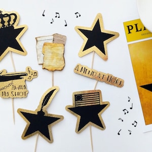 Hamilton Inspired Cupcake Toppers