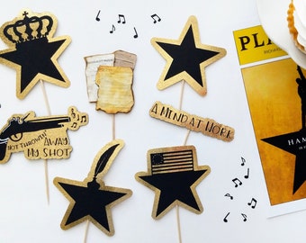 Hamilton Inspired Cupcake Toppers