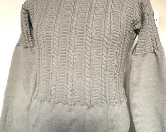 Traditional Filey Rope Gansey( full pattern ) Handknitted the traditional way. Knitted in 5ply pure new wool.28 colours to choose from.