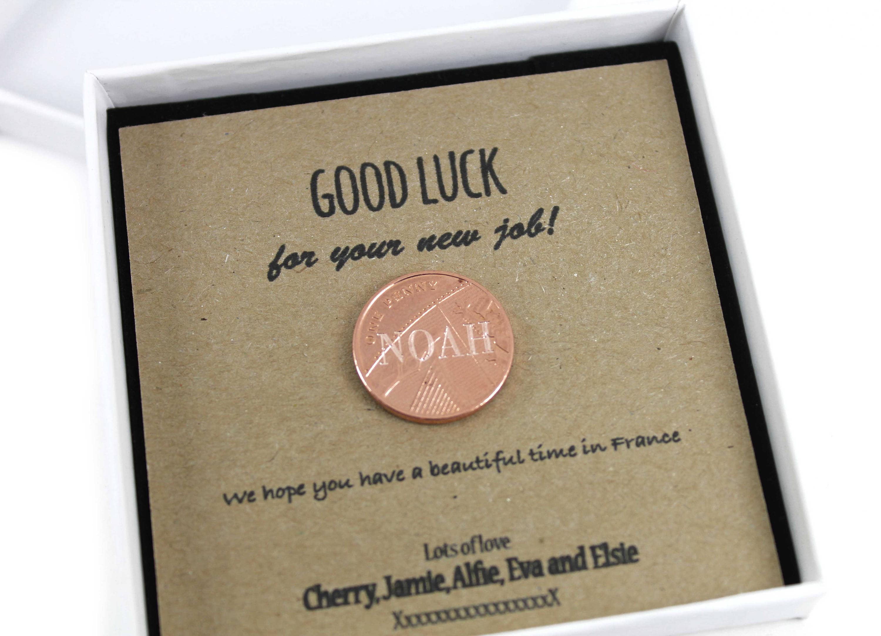 Personalised Lucky Penny Good Luck Coin Gift Unique Keepsake Etsy