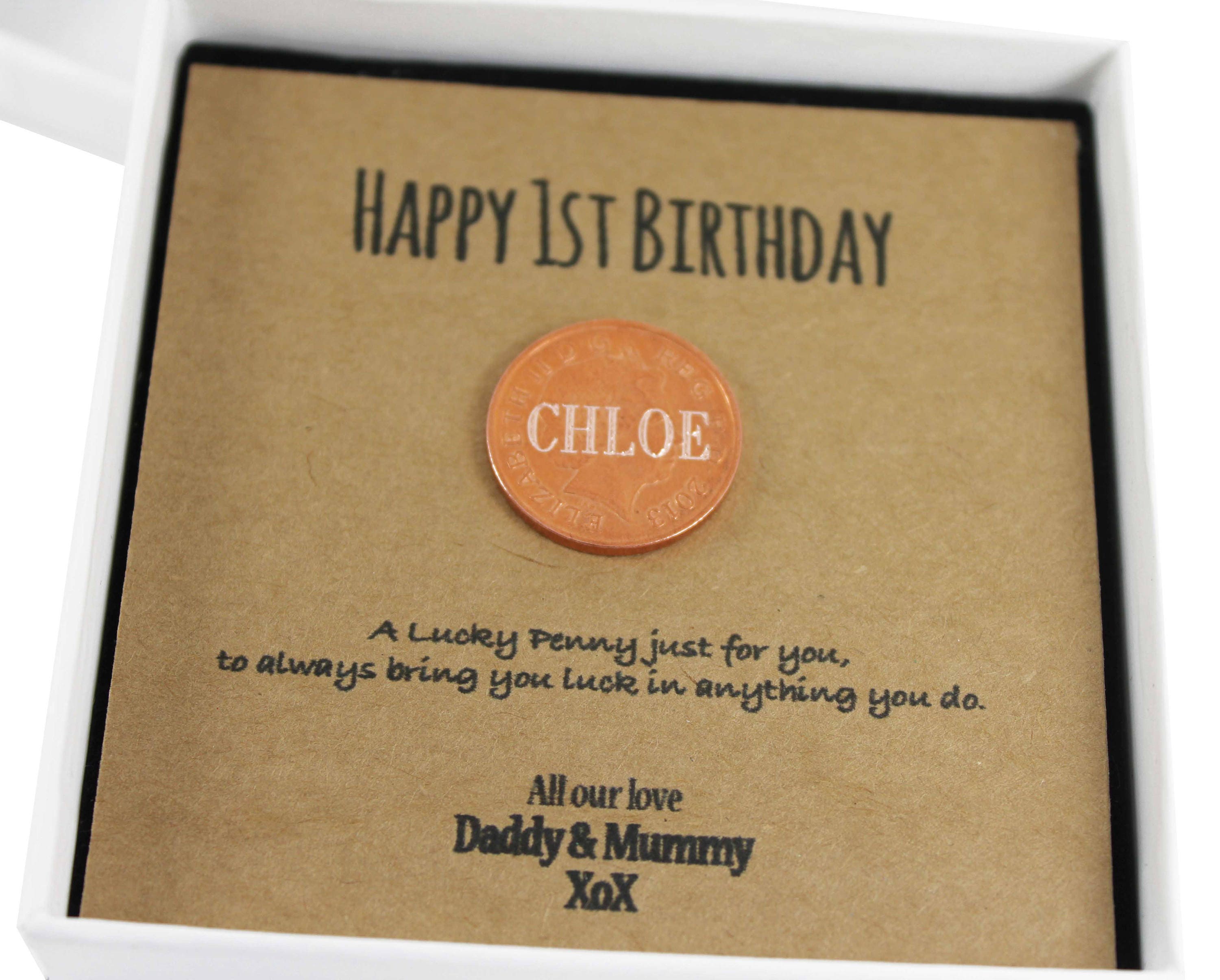 Personalised Baby 1st First Birthday Keepsake Gift Lucky Etsy