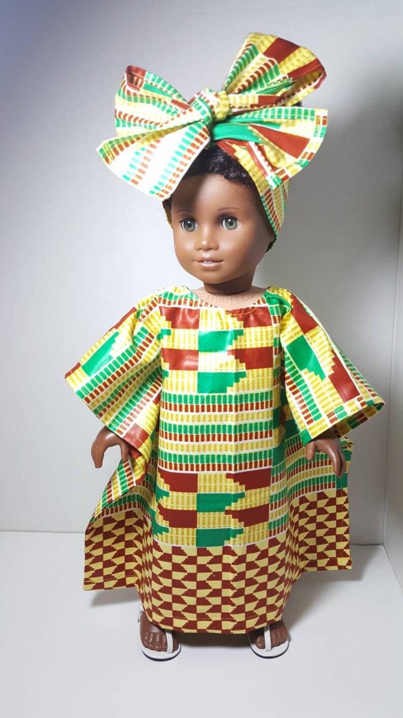 18 inch Doll Ethnic Handmade Kaftan. Kente African Print Etsy