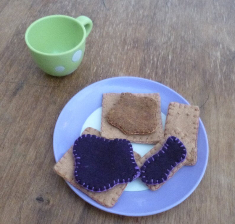 Felt Graham Cracker's With Peanut Butter and Jelly Etsy