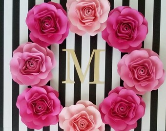 Paper Flowers, Backdrop, Background Photo, Flowers, Cake Smash, Kate Spade Theme, Nursery, Birthday, Centerpiece Idea, Garland, Roses, Baby