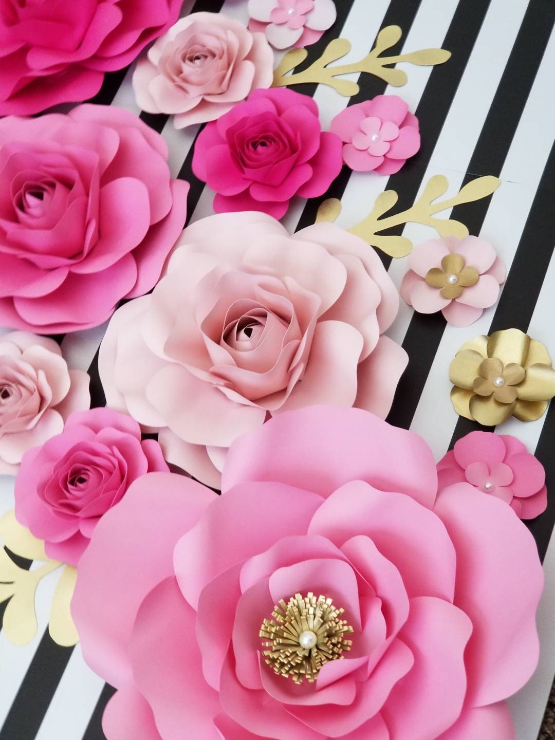 Set Paper Flowers,roses,bachelor Party,nursery Decor,paper Flowers