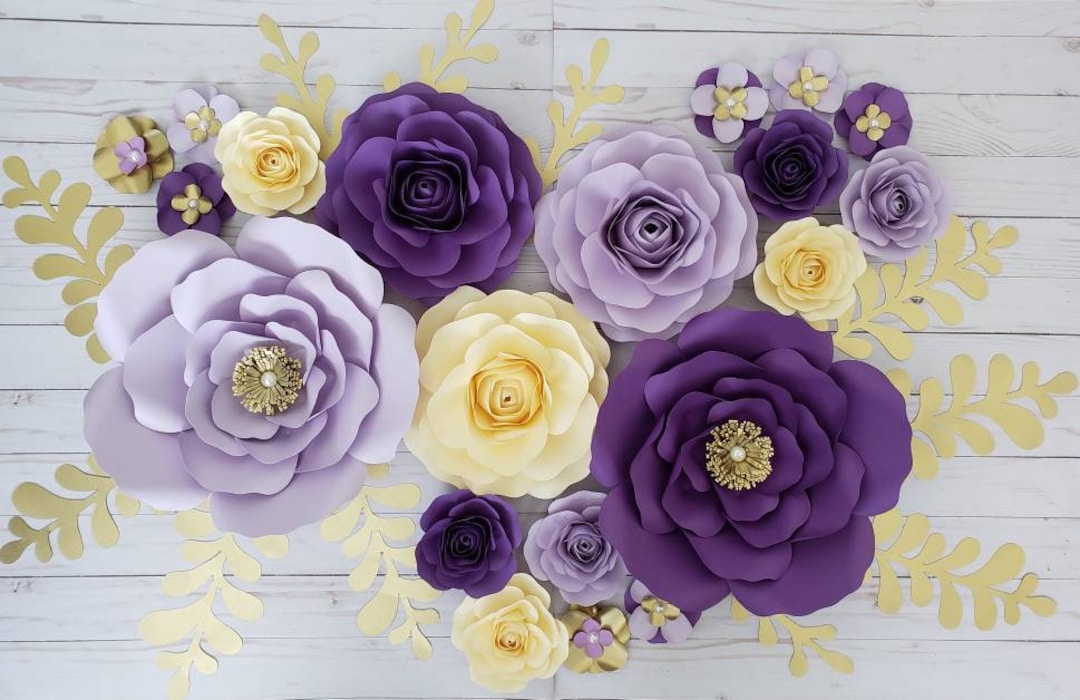 Set Paper Flowers,roses,bachelor Party,nursery Decor,paper Flowers