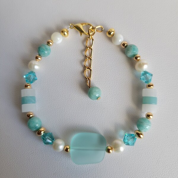 Sea Glass Pearl Etsy