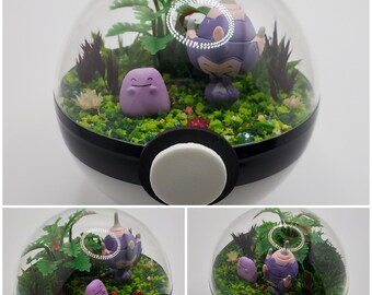 Idem Poipole Poke'rarium 3 pouces, Pokémon PokeBall Terrarium, avec support