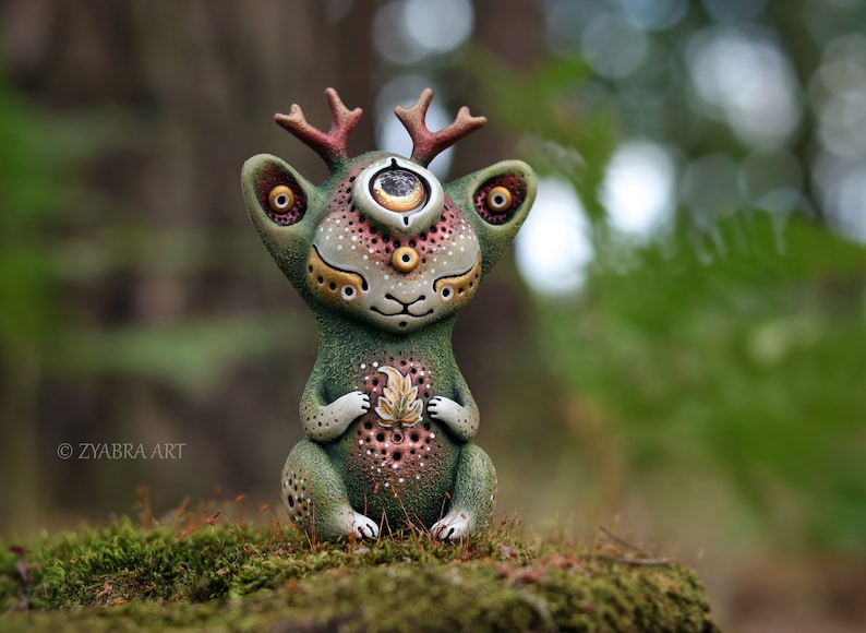 Forest Dweller handmade collectible figurine image 1