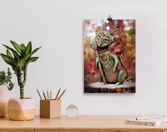 Poster A4 | Art Print | Kunst aan de muur | Home Decor | Fantasy Creature | Boho Kunst | Kamer Decor