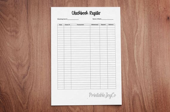a4 checkbook register printable planner insert bank statement etsy checkbook register printable